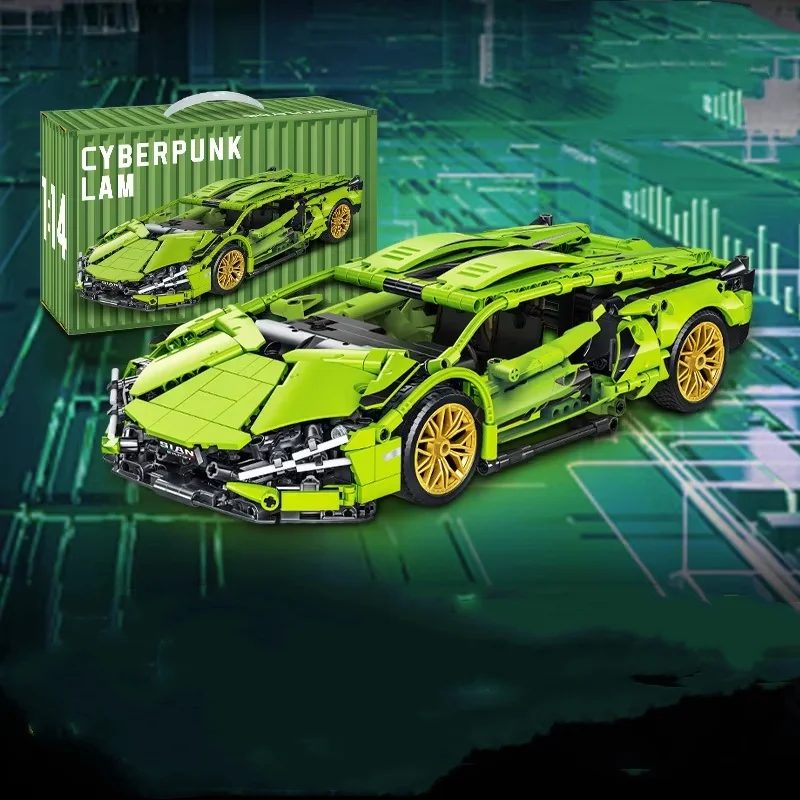 Super cool sports car Rambo Bugatti Remote control racing car construction car assembly model boy toy