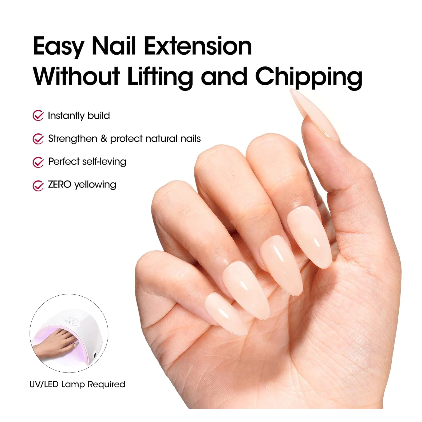 Nail Polish Glue Material Popular 8 In 1 Brush on Free Gel Nail Glue in Bulk For Rhinestone Nail Hard Builder Base Gel Mixing