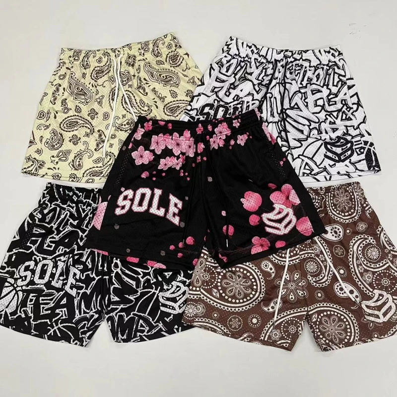 Wholesales Trend Summer Shorts Men Cool Custom logo Double Layer Mesh Shorts Custom Design in Your Requirements Workout Shorts