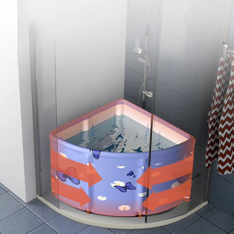  A3710 Large Folding Tub Sector Soak Bucket Barrel Portable Steaming Spa Foldable Sauna Arc Bathtub for