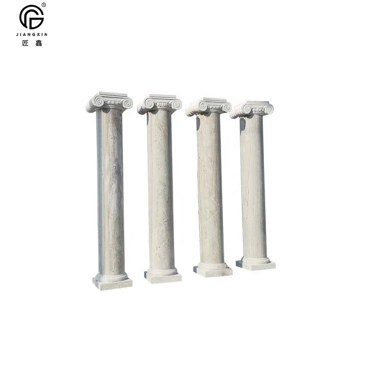Custom beautifully hand carved white marble roman columns for sale