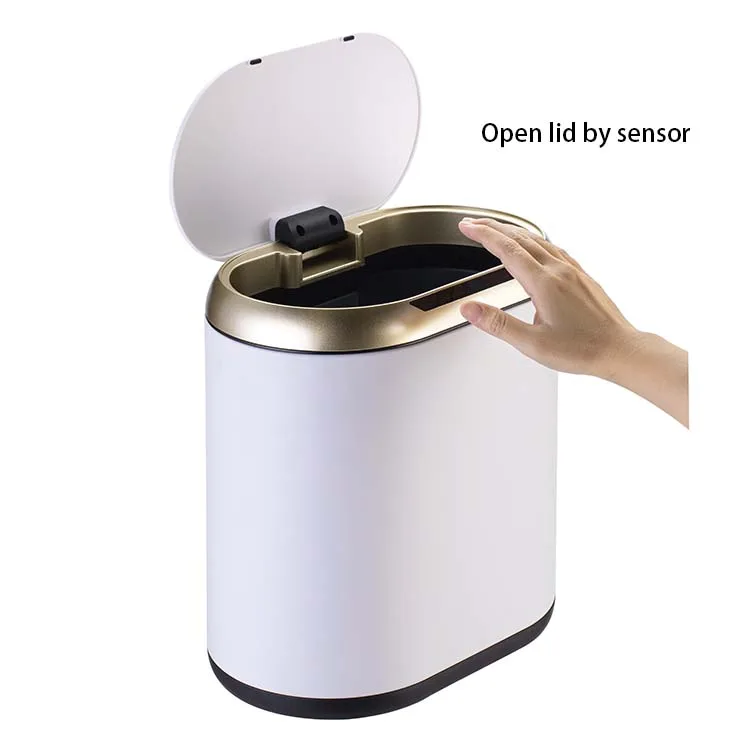 Iron PP Material Automated Smart Home Product Eco-Friendly Recycling Trash Can for Bathroom Office-Induction Structure Bin
