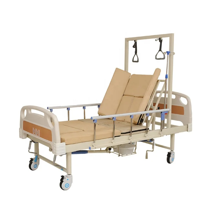 
Multi functional China 3 crank steel cheap manual hill rom medical bed manufacturer price hospital beds 