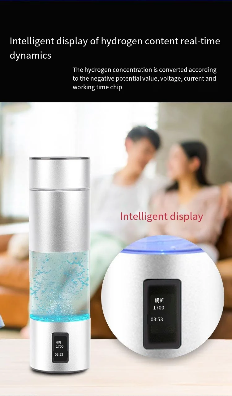Inki manufacture rich water h2 rich hydrogen water bottle portable  Bottle water to hydrogen glass hydrogen bottle