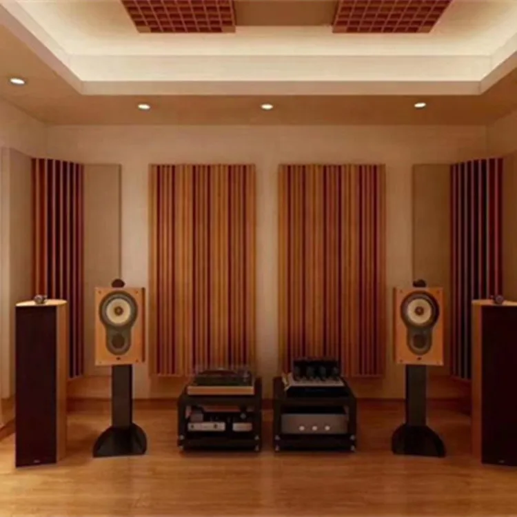 Home Theater Sound Diffusers Ceiling Acoustic Panel Audio Room Wooden Acoustical Diffuser Panel Sound Diffuser Panel For Studio