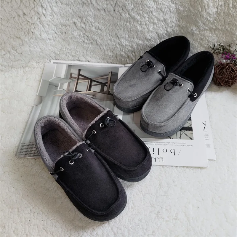 Winter 2022 plush new cotton warm casual Korean suede outer flat shoes for men and women
