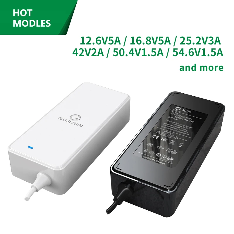 CE SAA RCM KC certified high quality 60v 1a lead acid battery charger for agm gel lead acid battery