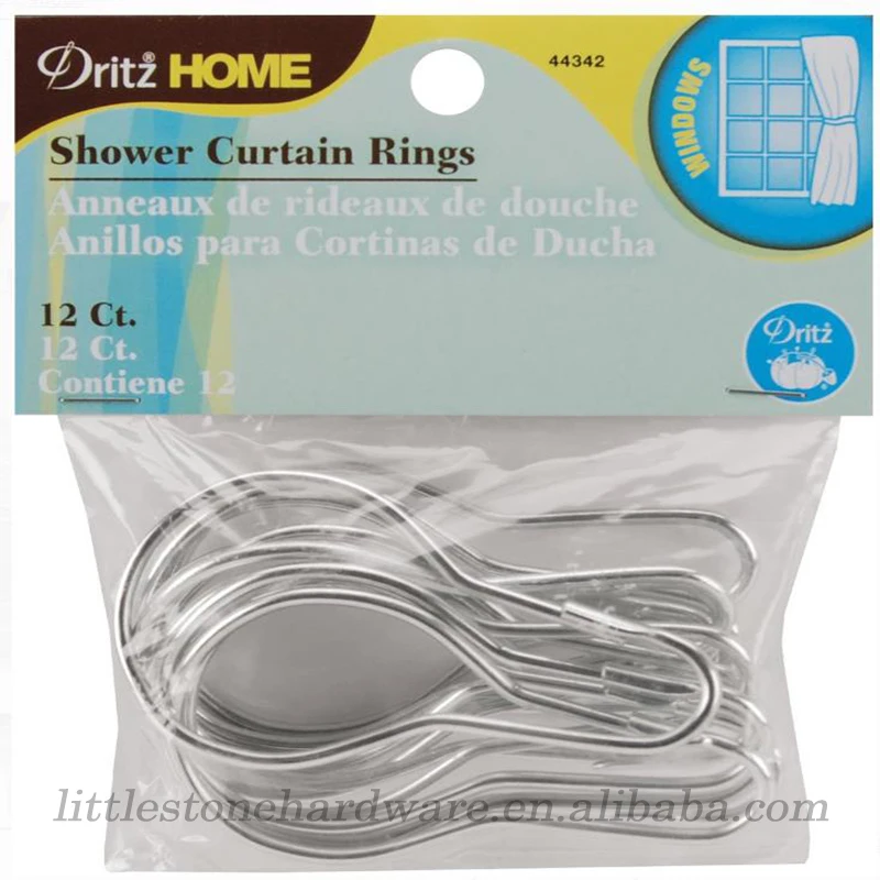 
Simple Pear Shower Curtain Rings Fits Standard Shower Curtains Easy Slide Design 