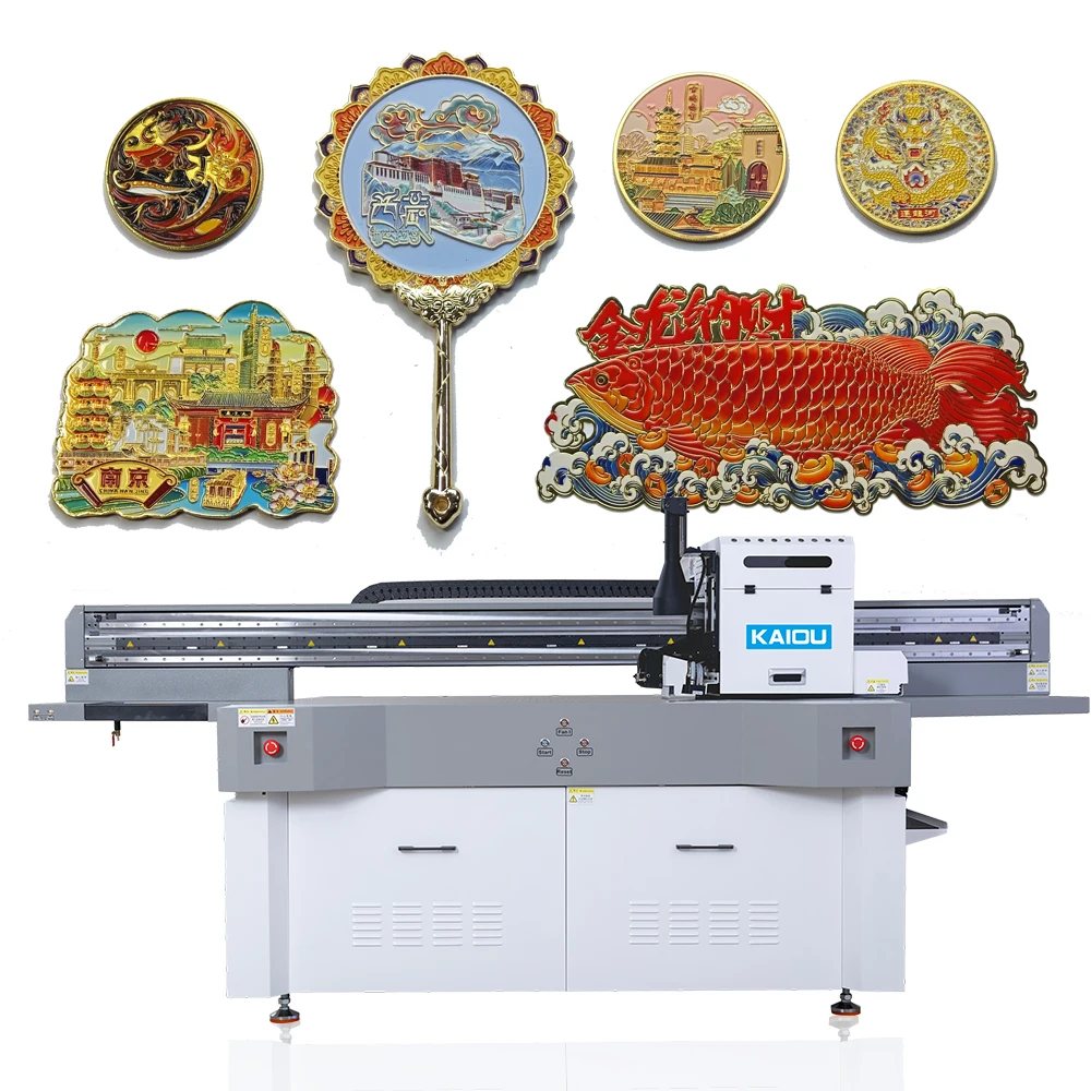 Automatic transmission UV Inkjet Flatbed Printer 900mm x 2000mm Printing Size with CCD Visua positioning system