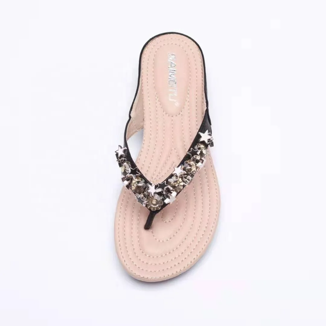 
New Fashion Flat Lady And Women Crystal Sexy Slipper Summer Beach Roman Sandals Stylish 