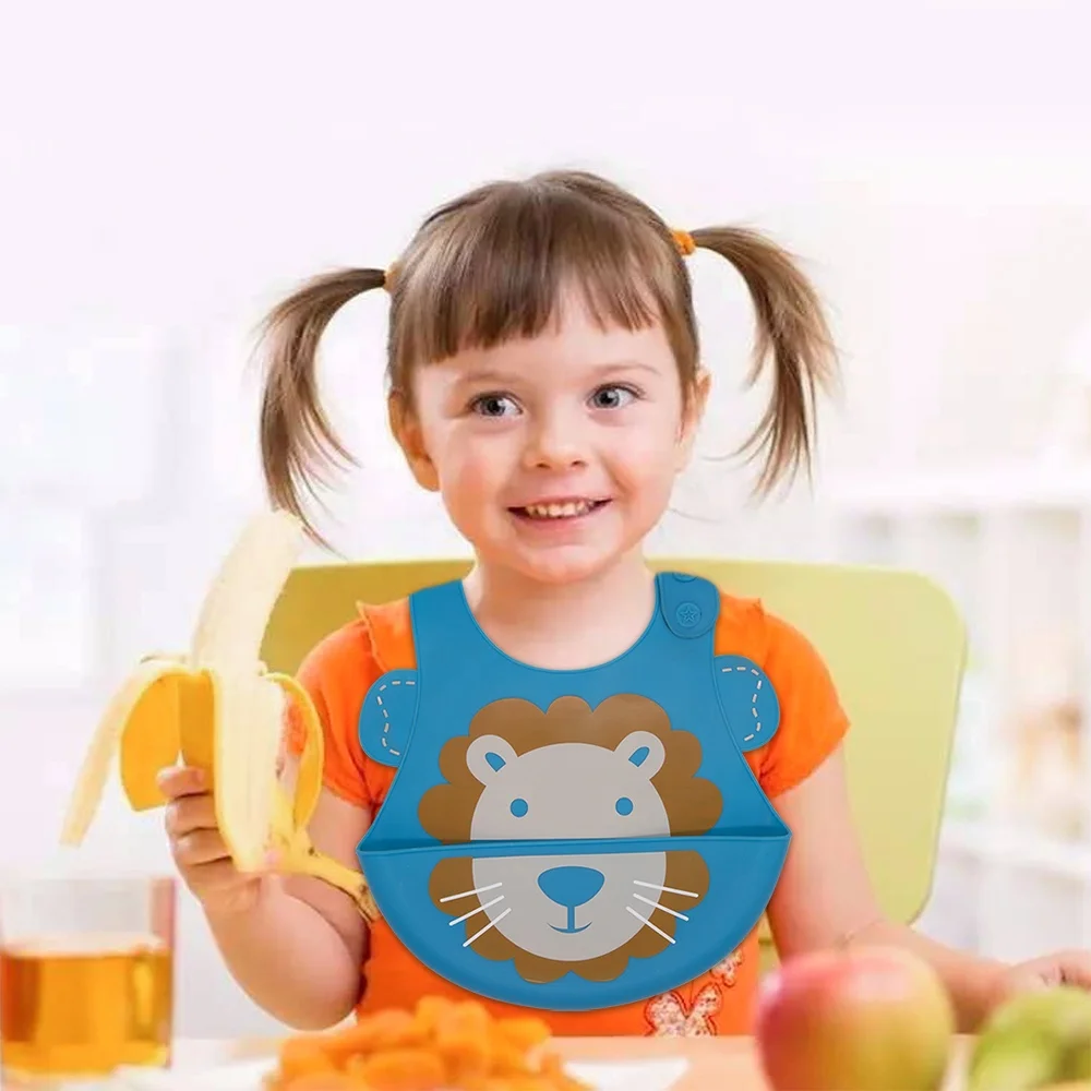 Factory wholesale good quality BPA free silicone baby bibs