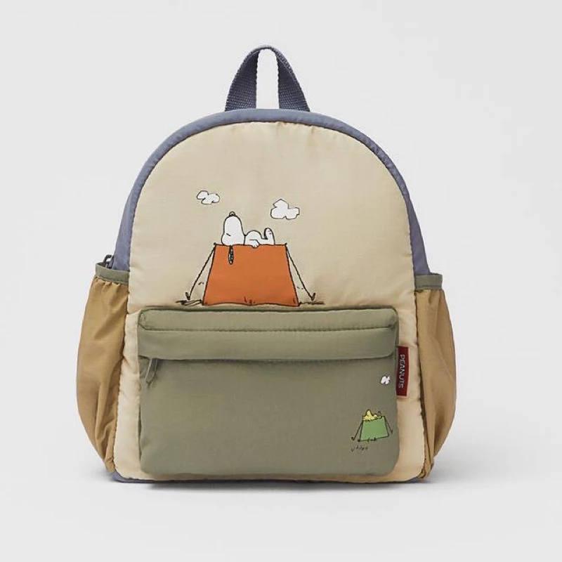 Manufacturer 2024 Snoopy CARTOON PRINT Canvas PEANUTS DOG MINI BACKPACK FOR KIDS Boys Girls School Books Bags