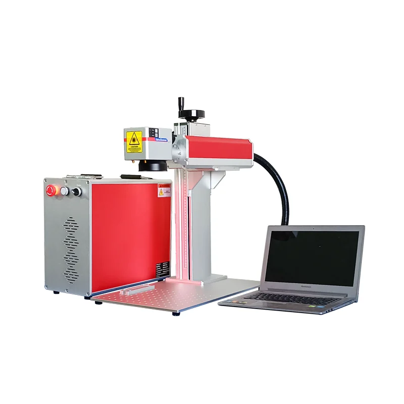 Desktop Small 20w 30w 50w Raycus Fiber Laser Metal Marking Machine Price Metal Engraving Machine