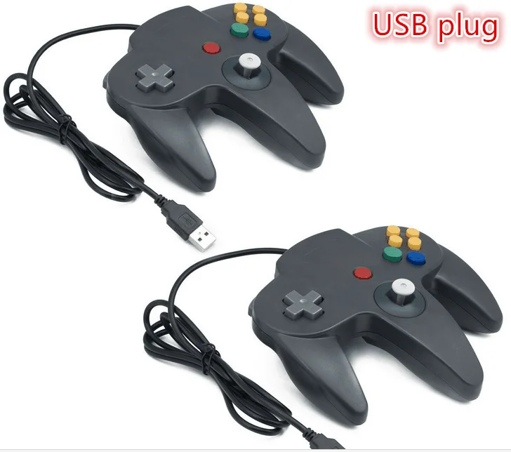 Розничная цветная коробка различные цвета Проводной Классический и usb-штекер n64 контроллер