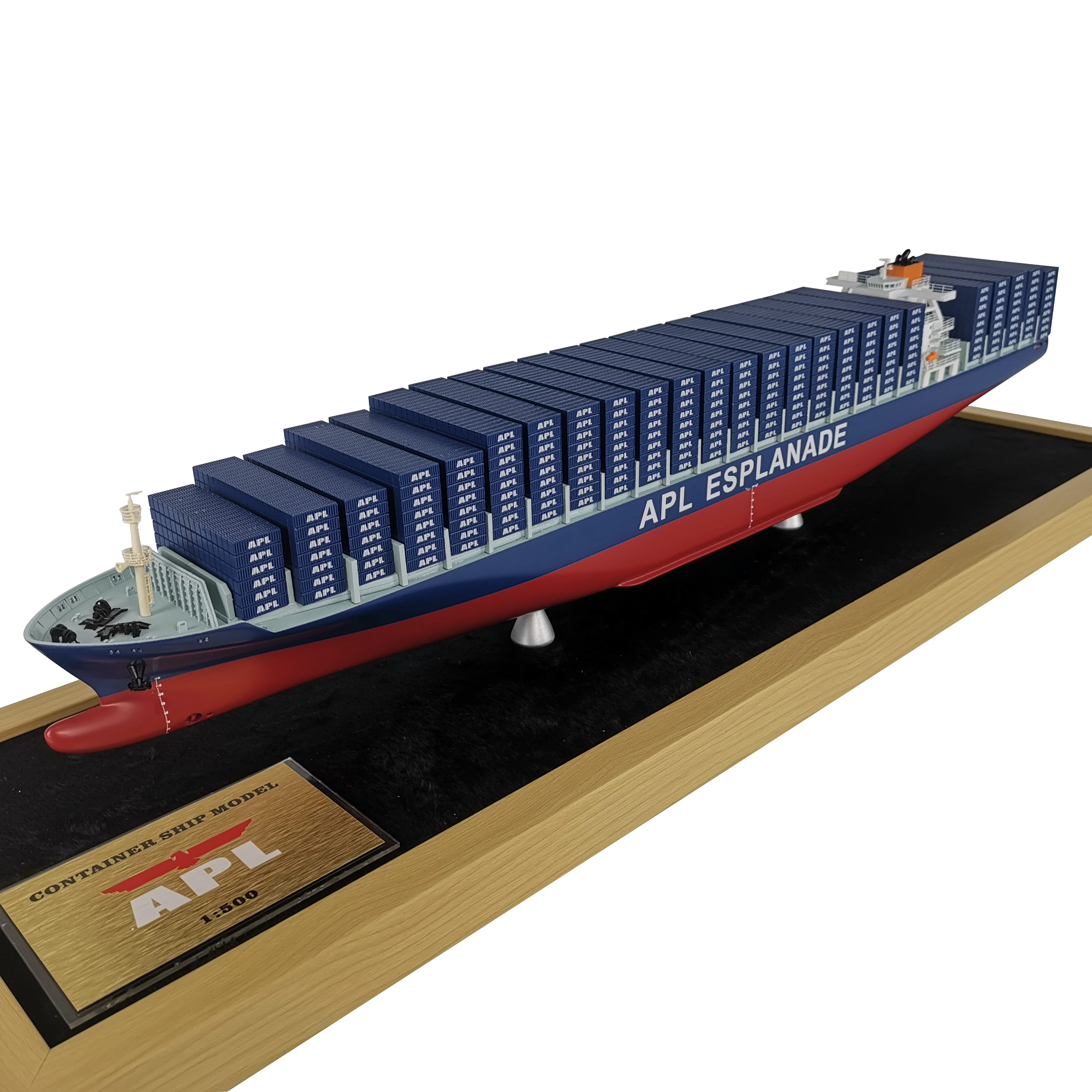 APL ESPLANADE Customizable 65cm Metal Shipping Container Model Handmade Miniature Cargo Ship Model Logistics Ship Model