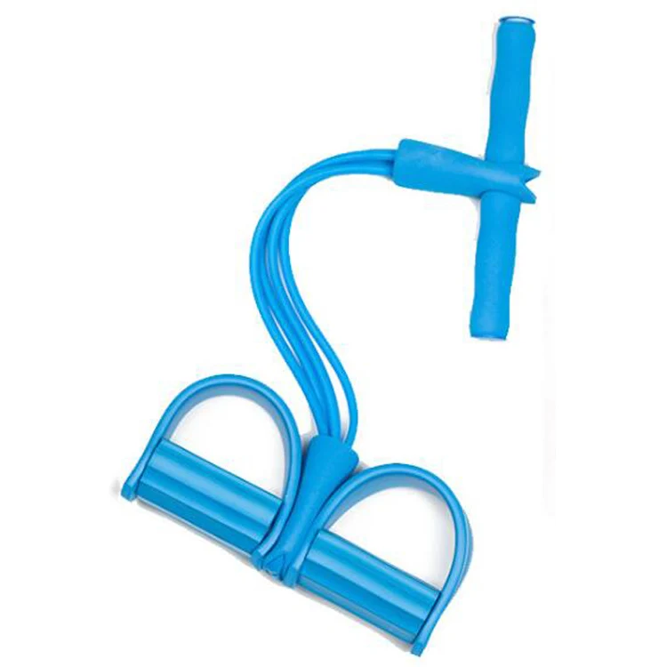 
Portable 4 Tubes Elastic Resistance Bands Latex Pedal Exerciser Sit-up Pull Rope Expander Mini Indoor Home Gym 