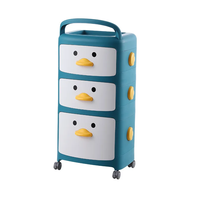 Smart-Furn Lucky Duck toy storage cabinet kid baby child clothe organizer with drawer shelf wardrobe box rack basket bin shelve