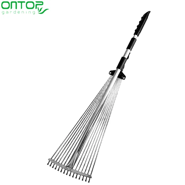 
Heads Steel Price Comb Level Agriculture Roof Adjustable Teeth Pool Landscape Plastic Rakes Lawn Garden Hay Leaf Rake 