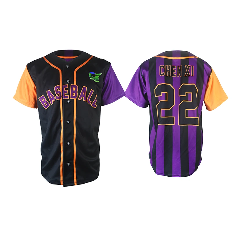 Good Quality Breathable 100% Polyester Sublimated Men Baseball Jersey Team Wears Baseball Shirts