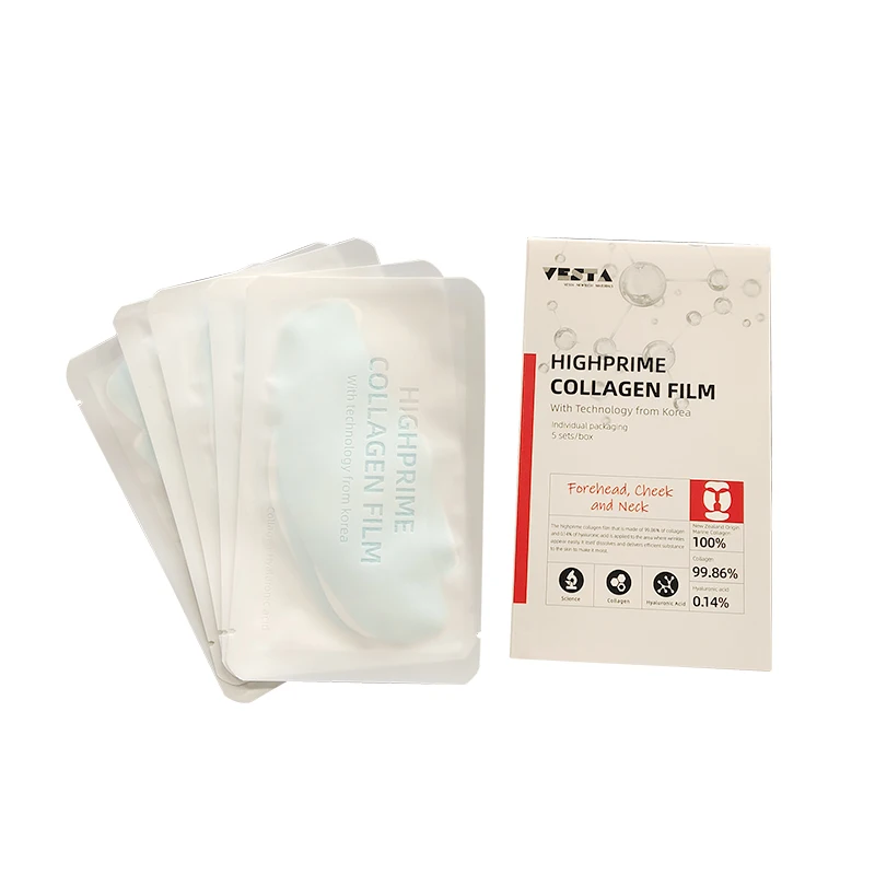 VESTA OEM ODM Service Anti Wrinkles Facial Sheet Mas k for aging skin nano soluble collagen film
