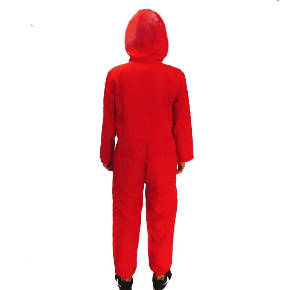 2022 New  Halloween Costume La Casa De Papel Cosplay costume Realistic Salvador Dali Red Party Jumpsuit