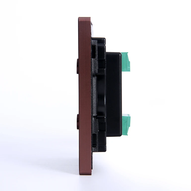 Luxury Design Smart 12V DC Dry Contact Soft Touch 4 Gang Rose Gold Brushed Aluminium Light Wall Switch