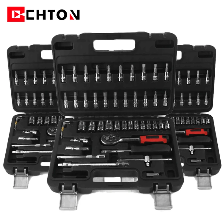 46 Pcs Tools Case Kit Hand Hardware And Bike Car Auto Repair Bicycle Wrench Socket Tool Set