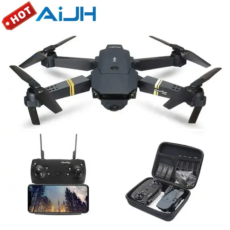 AiJH 2 4 г RC Дрон складной мини E58 Чемодан большой дальности с GPS Профессиональный Радиоуправляемый игрушки