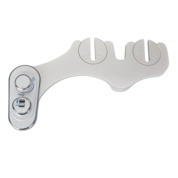 Self Cleaning Dual Nozzle - Hot and Cold Water Non-Electric Mechanical Bidet Toilet Attachment