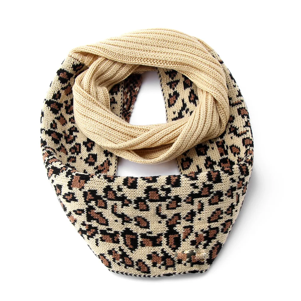 Оптовая продажа на заказ женщин Многоцветный кабель вязать Мягкий бесконечный шарф