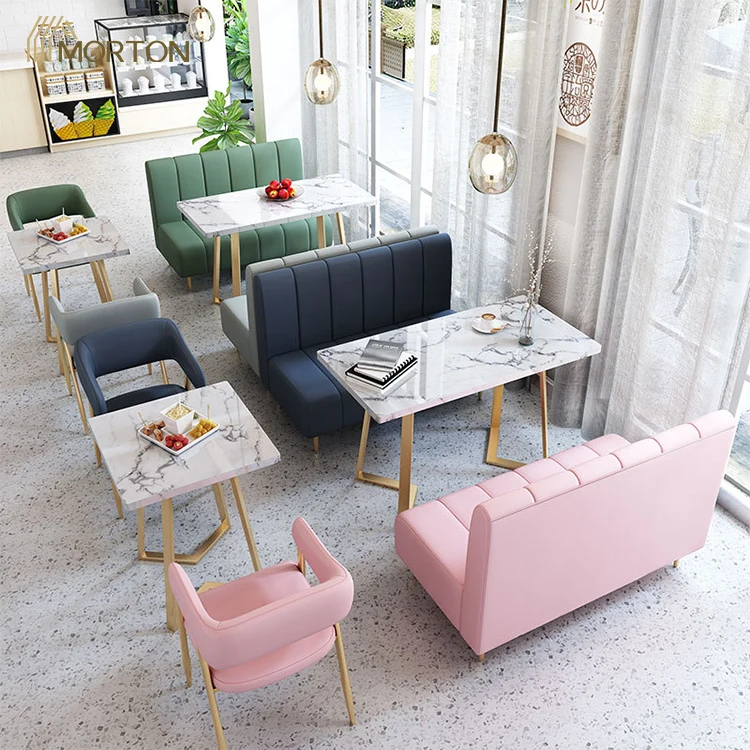 Commercial furniture plywood top with laminate metal legs dining table for coffee shop use