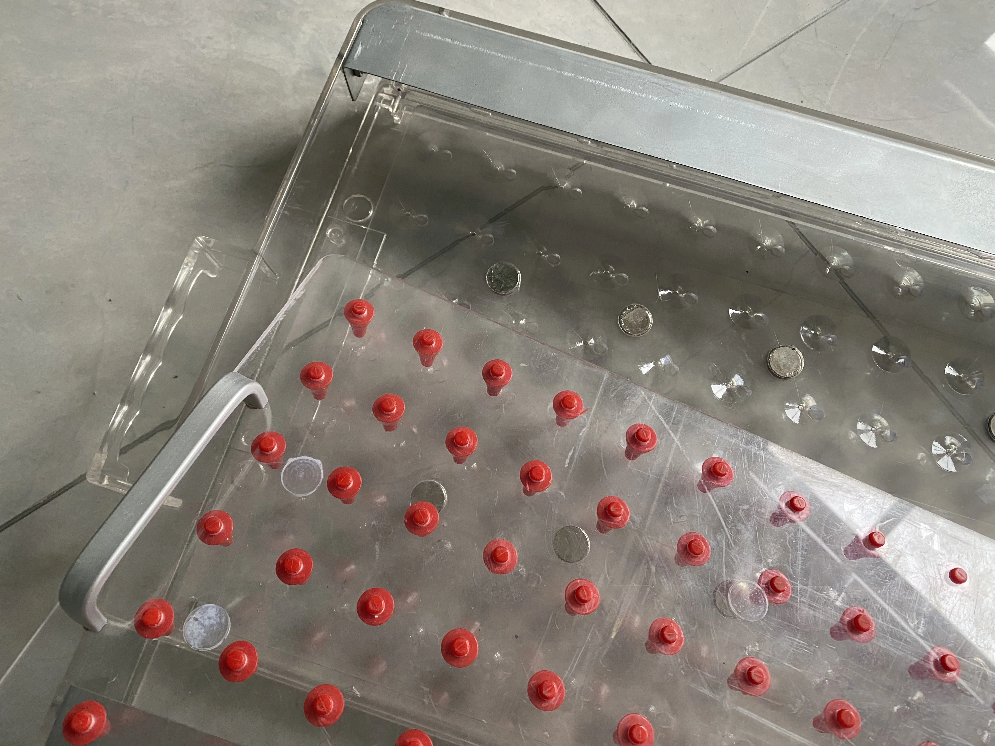 New hole-pressing and seed-pointing device Seeding and seedling-raising tray Flower planting Pepper small-particle seeds are sow