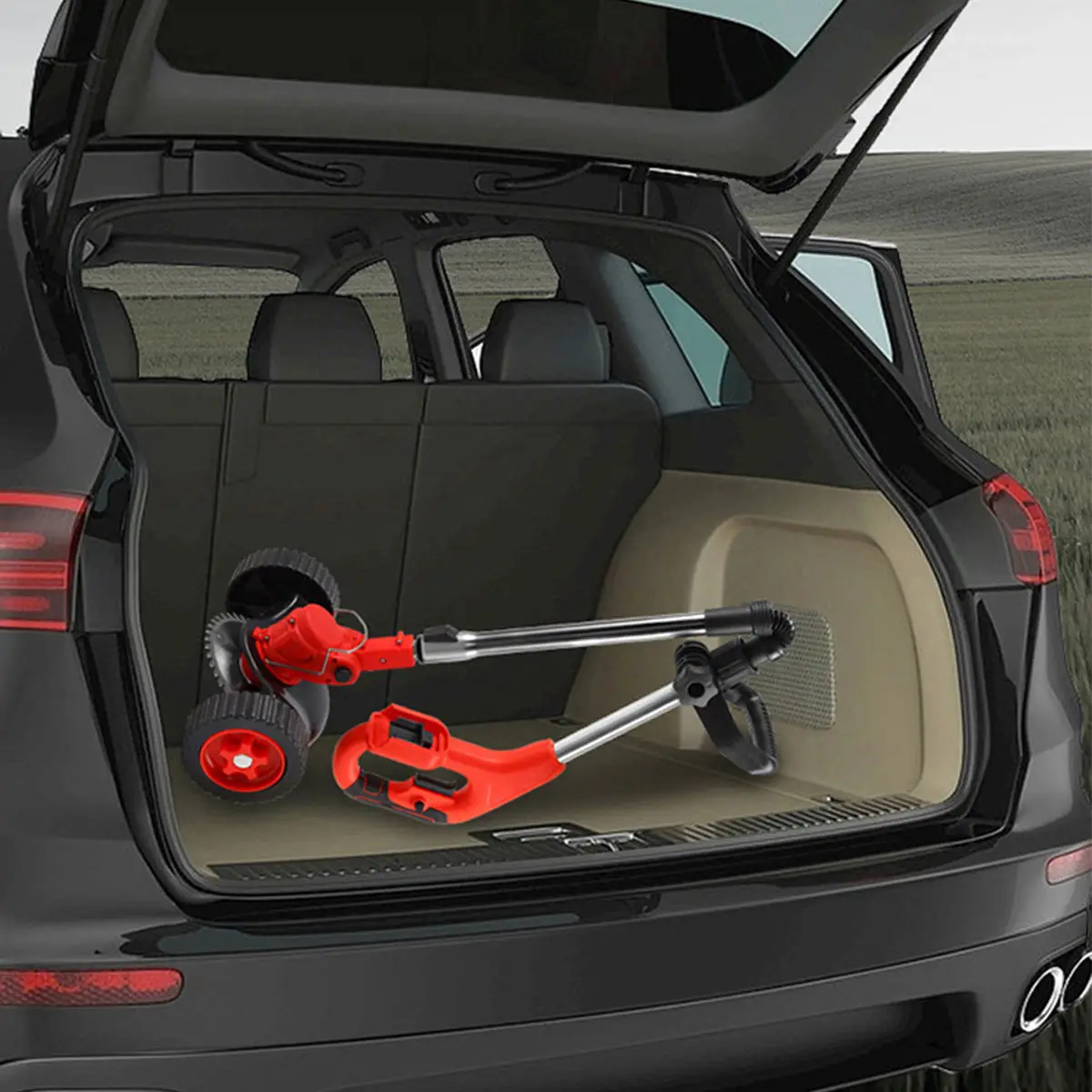 21V foldable grass trimmer machine battery lawn mowers wholesale brush cutter blade with wheel