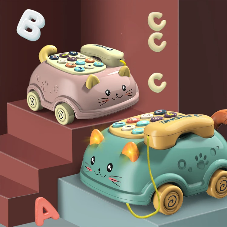 Wholesale Multifunctional Educational Toys Button-Pushing Telephone With Music Educational Toys For Kids Learning