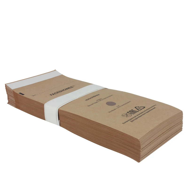 Dry heat sterilization self sealing kraft paper pouch for nail tools Self Sealing Sterilization Pouches