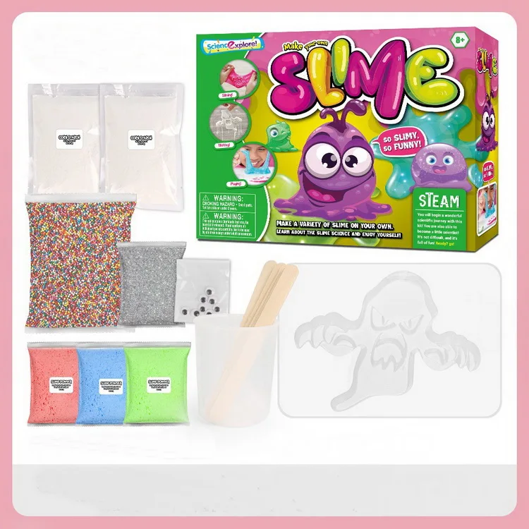 Scientific Experiment Kids Toy Set Crystal Clay Diy Foaming Glue Slime