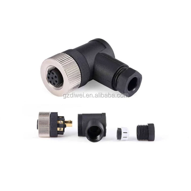 IP67 IP68 M12 connector 5 pin A code waterproof Welding Pcb panel mount Signal male female plug socket M12 connector