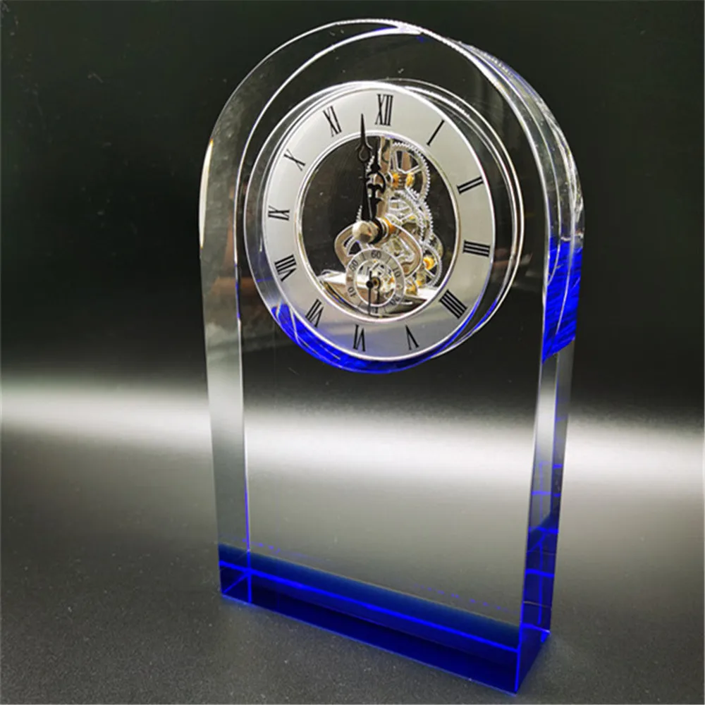 Factory Supply Best-Selling Wedding Favorite Crystal Clock Souvenir Supplier Crystal Clock