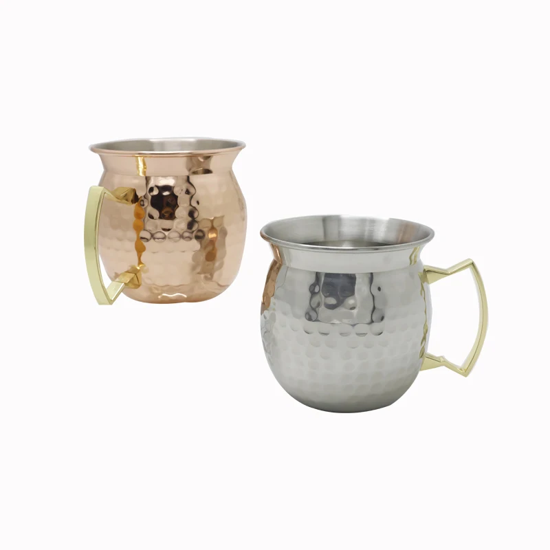 550ML stainless steel cup with handle hamer design drink cup can be custom logo