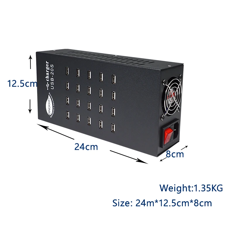 Porous USB multi-port charger mobile phone hang up plug centralized power supply socket flat charger fast charge