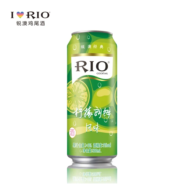 Рио законсервированный 3% vol 500 мл лимон и ром со вкусовыми добавками коктейльное 12 банок/картонная