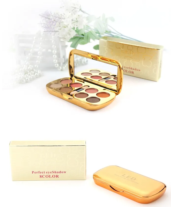 
Free shipping custom logo cosmetic make up eye shadow palette matte glitter private label makeup LED eyeshadow palette 
