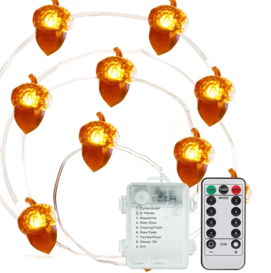 Led Pine Cone String Lights Hazelnut Atmosphere Christmas Light For Indoor Room Holiday Decoration