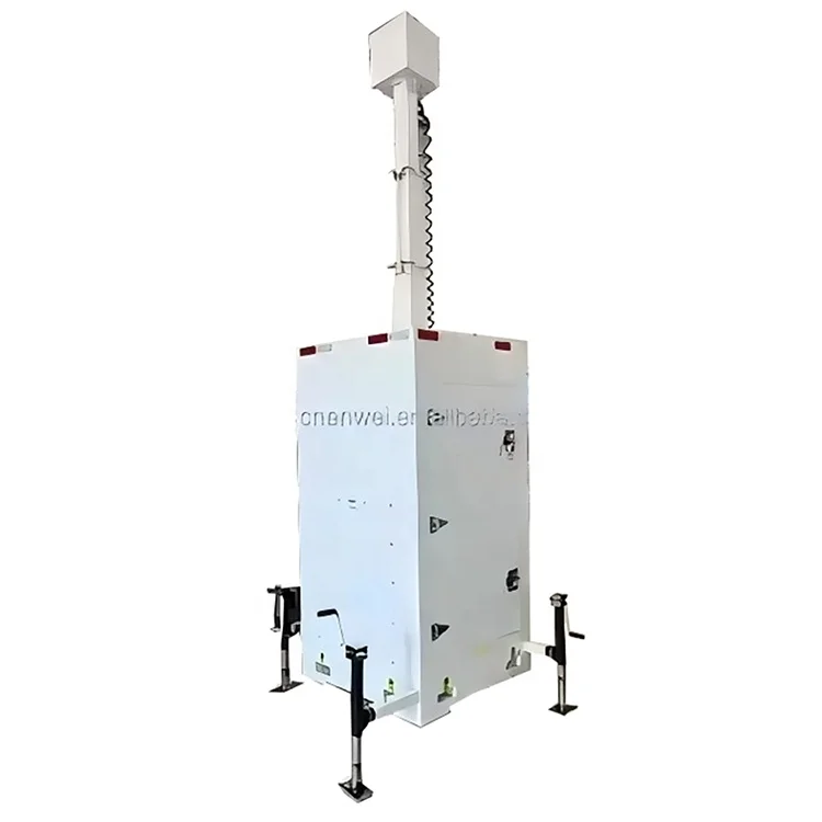Have a broad vision monitoring 4G surveillance camera cctv tower for industrial park