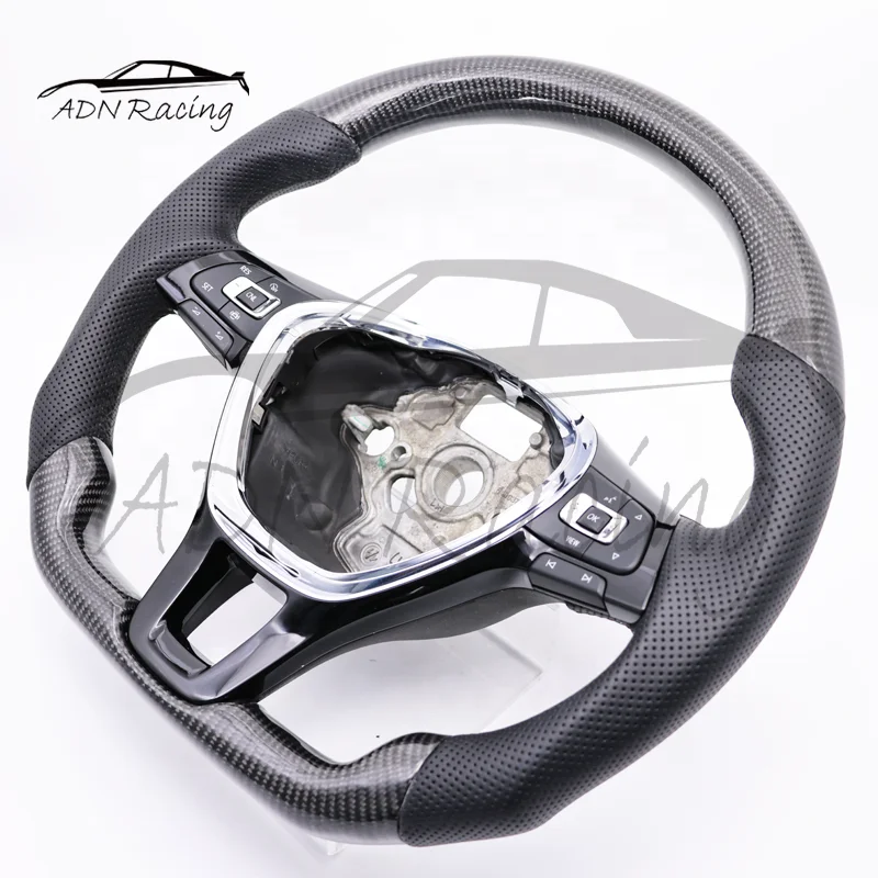 For Volkswagen Jetta Golf 7 MK7 Carbon Fiber Steering Wheel 2014-2018