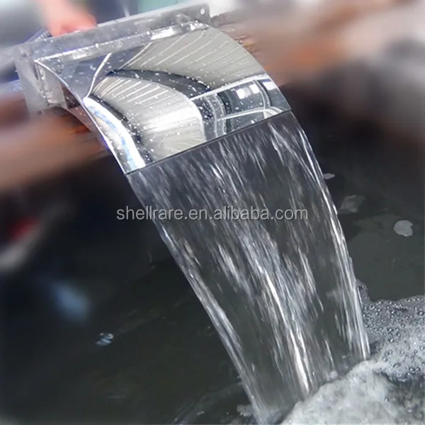 L30 cm stainless steel sheer descent water feature and waterfall pond blade pool cascade