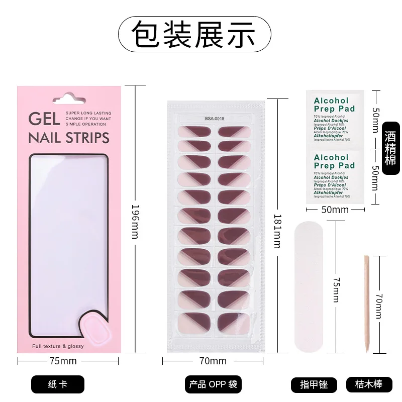 Halloween Luminous Semi-Cured Gel Nail Wraps Long Lasting Gel Nail Stickers 60s LED Lamp Need Nail Art Accessories
