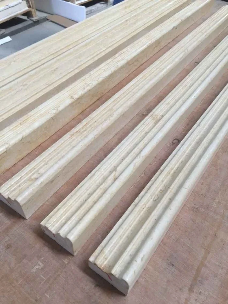 Natural Marble Indoor Decorative Building Stone Flooring Tiles Border Designs Marble Skirting Moulding