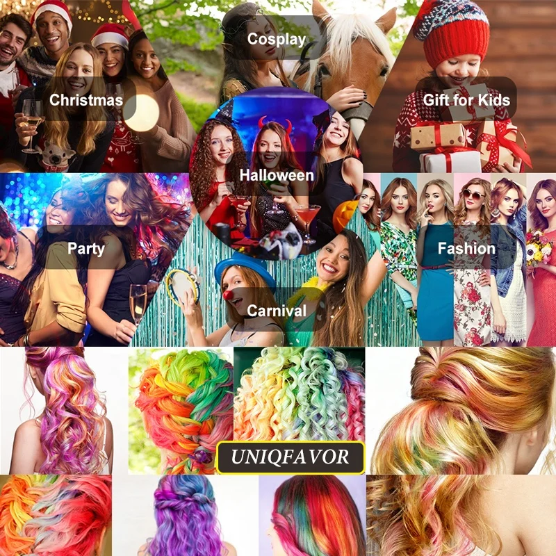 Party Highlight Curly Wave Synthetic Fiber Headpieces Comb Hair Clips for Women Girls Clip in Hair Extensions