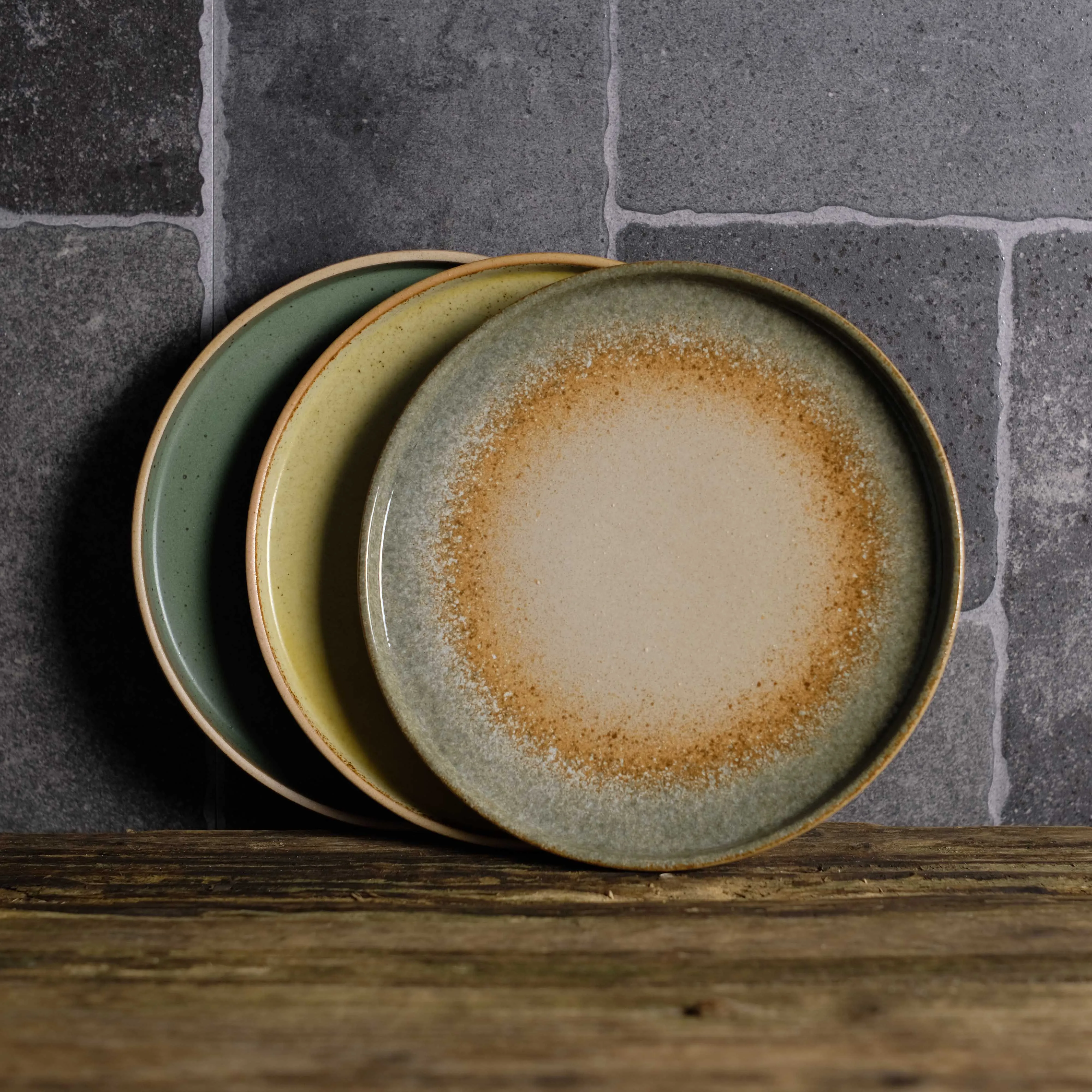 Retro 2024 Rustic Vajilla Ceramic Pratos Dinner Set hotel Plate Ceramic For Restaurant porcelain dishes plates sets dinnerware